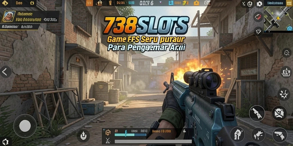 Screenshot 738SLOTS menunjukkan aksi menembak yang mendebarkan dan intens.