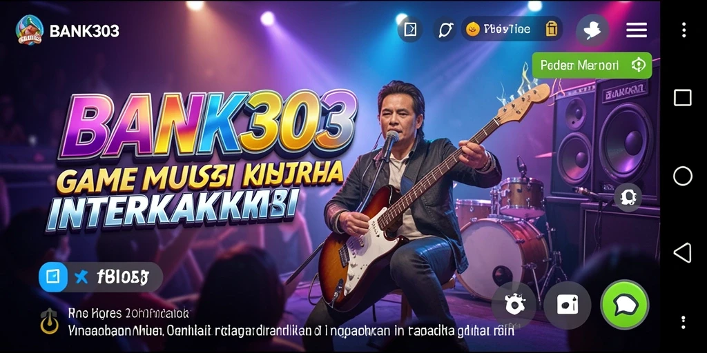 Tampilan gameplay BANK303 dengan interaksi musik yang menarik.