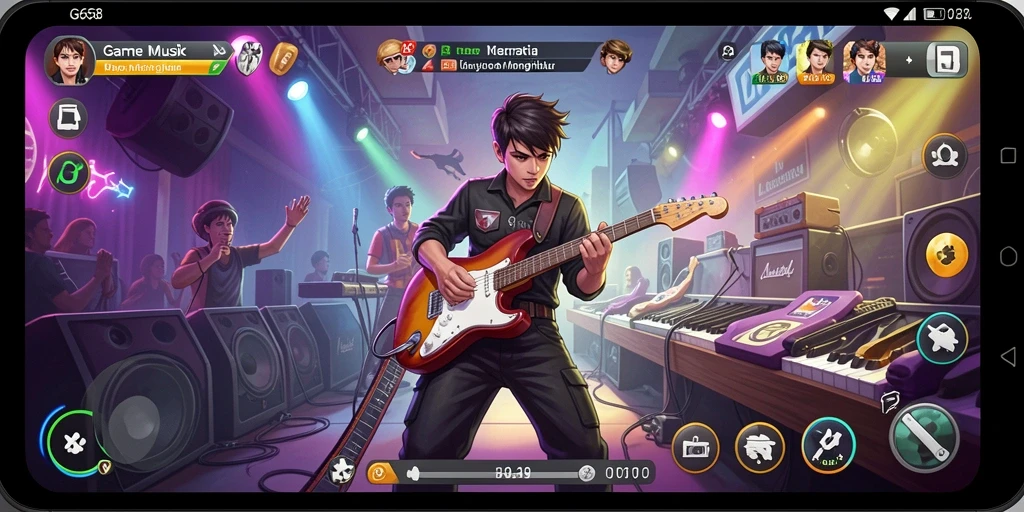 Tampilan screenshot G668 menampilkan gameplay musik yang seru dan menantang.
