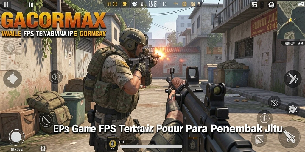 Screenshot GACORMAX menampilkan aksi seru dalam gameplay FPS.