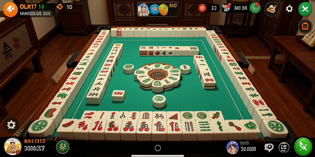Tampilan screenshot OLX17 dengan gameplay Mahjong yang mengasyikkan.
