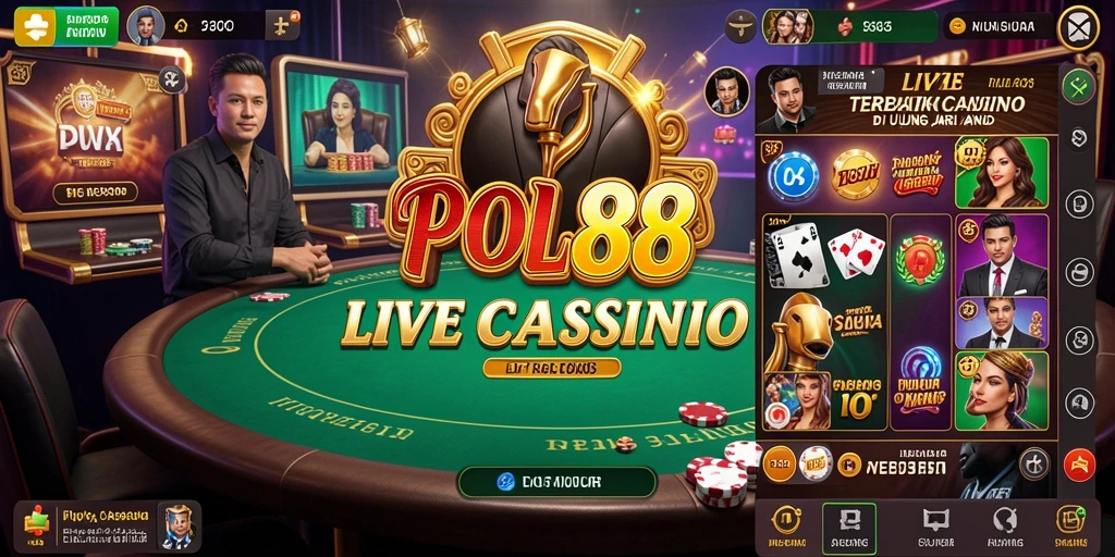 Tampilan gameplay Live Casino POL88 yang mendebarkan dan interaktif.