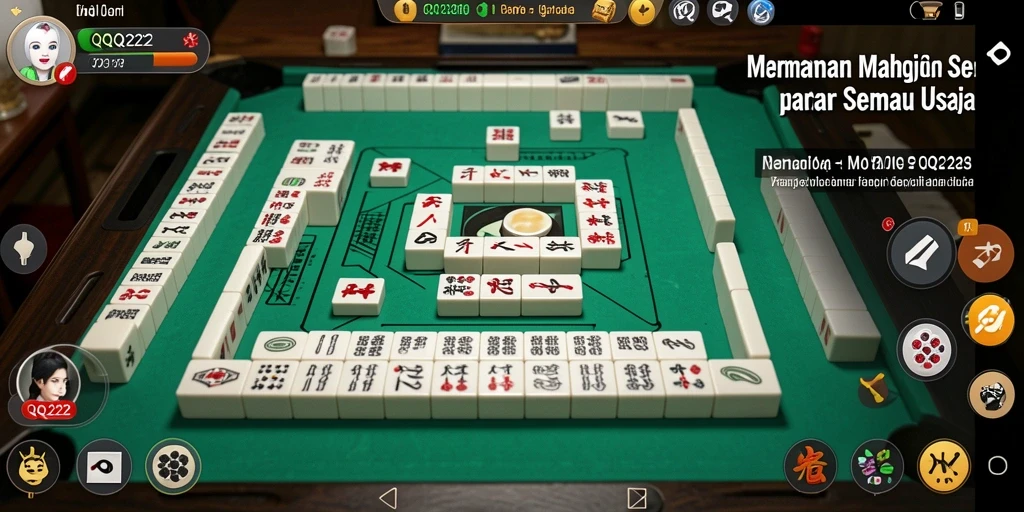 Tampilan utama screenshot QQ222 menampilkan gameplay Mahjong yang seru.