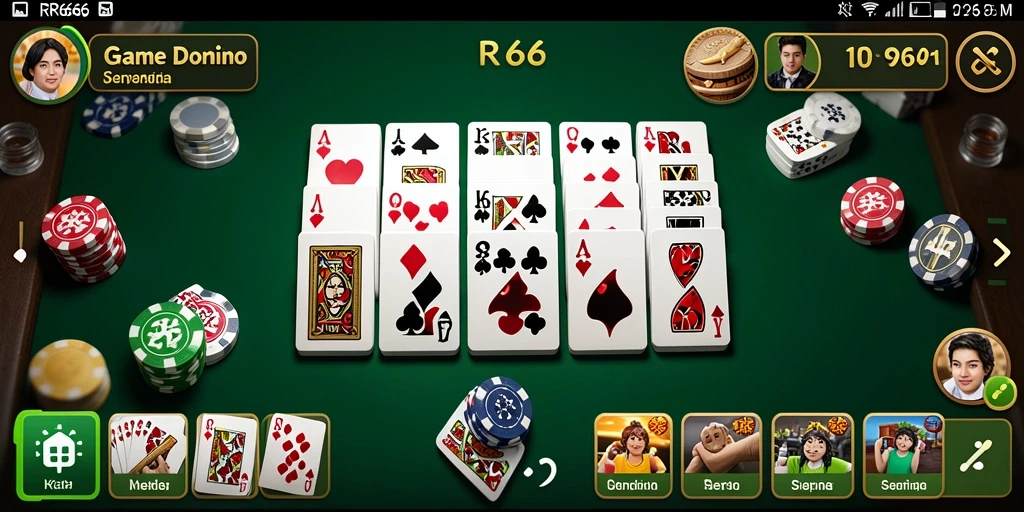 Tampilan gameplay seru dalam RR666, menunjukkan aksi Domino yang mengasyikkan.