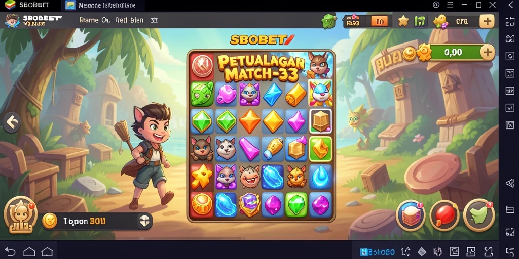 Gameplay seru dan menarik dalam game Match-3 SBOBET.