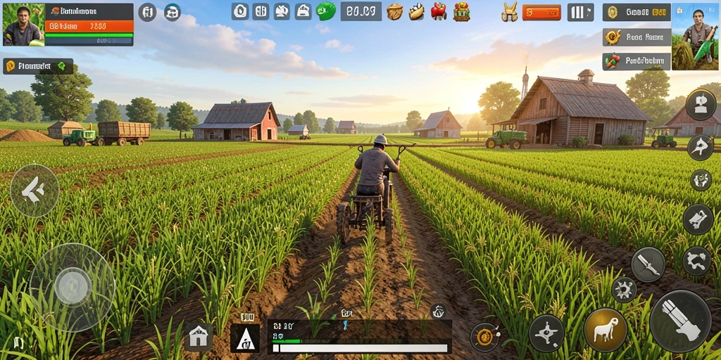 Screenshot menunjukkan gameplay menarik dari SOBET88 di dunia pertanian.