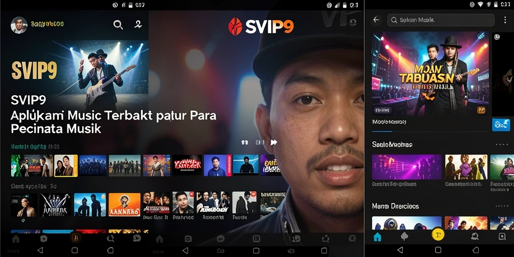 Tampilan gameplay SVIP9 dengan berbagai fitur musik yang menarik.