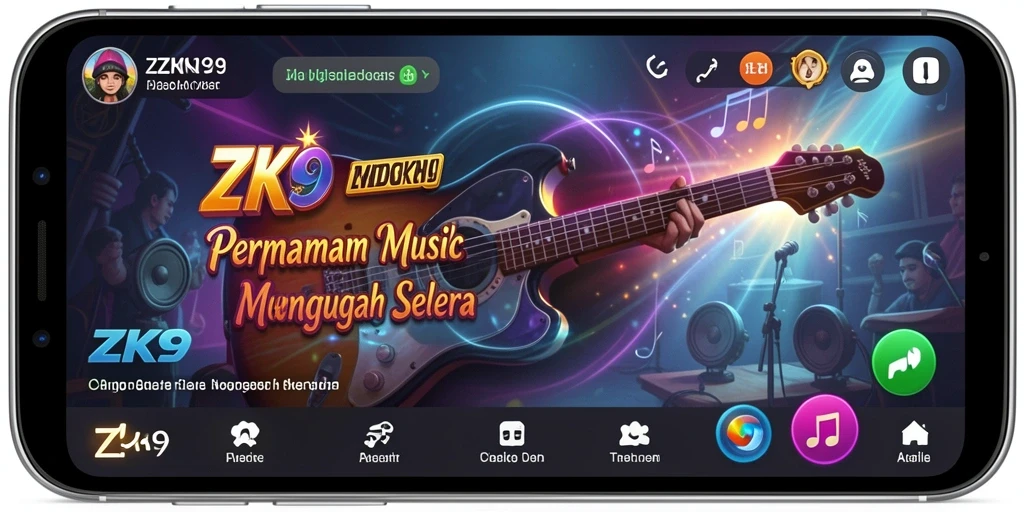 Tampilan seru gameplay ZK9 yang penuh musik.